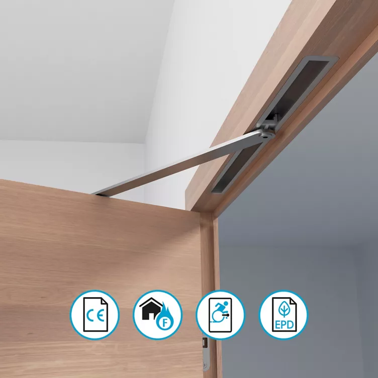 ASSA ABLOY DC870 — скрытый дверной доводчик Cam-Motion EN 3–6 — фото 2