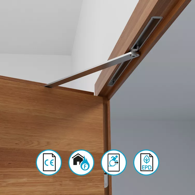 ASSA ABLOY DC850 — скрытый дверной доводчик Cam-Motion EN 2–4 — фото 2